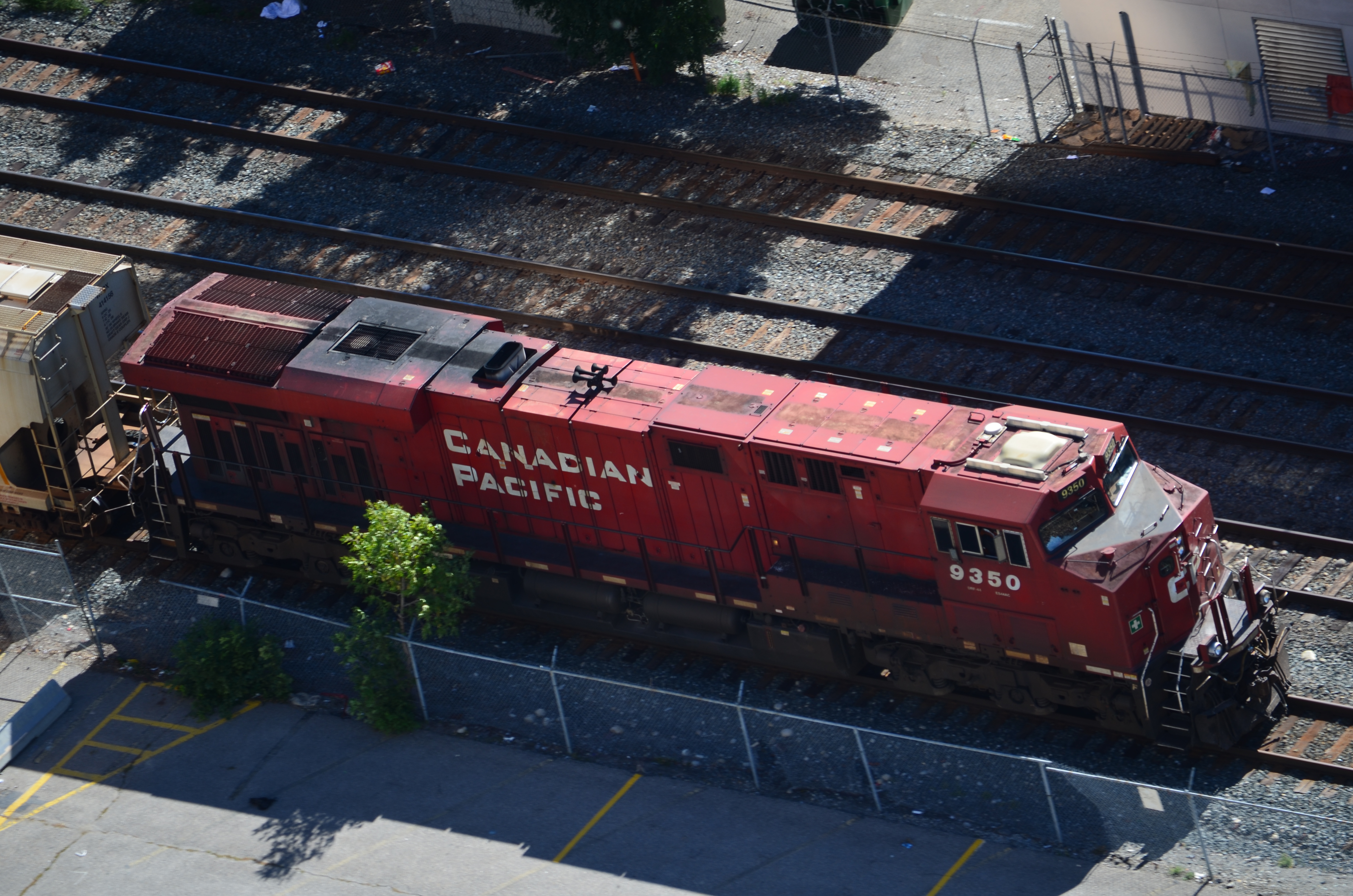 Canadian Pacific Locomotive on Tracks